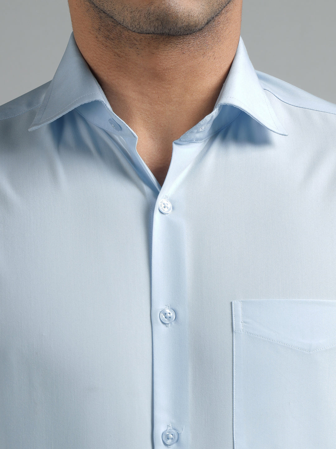 Men Sky Standard Fit Solid Formal Shirt