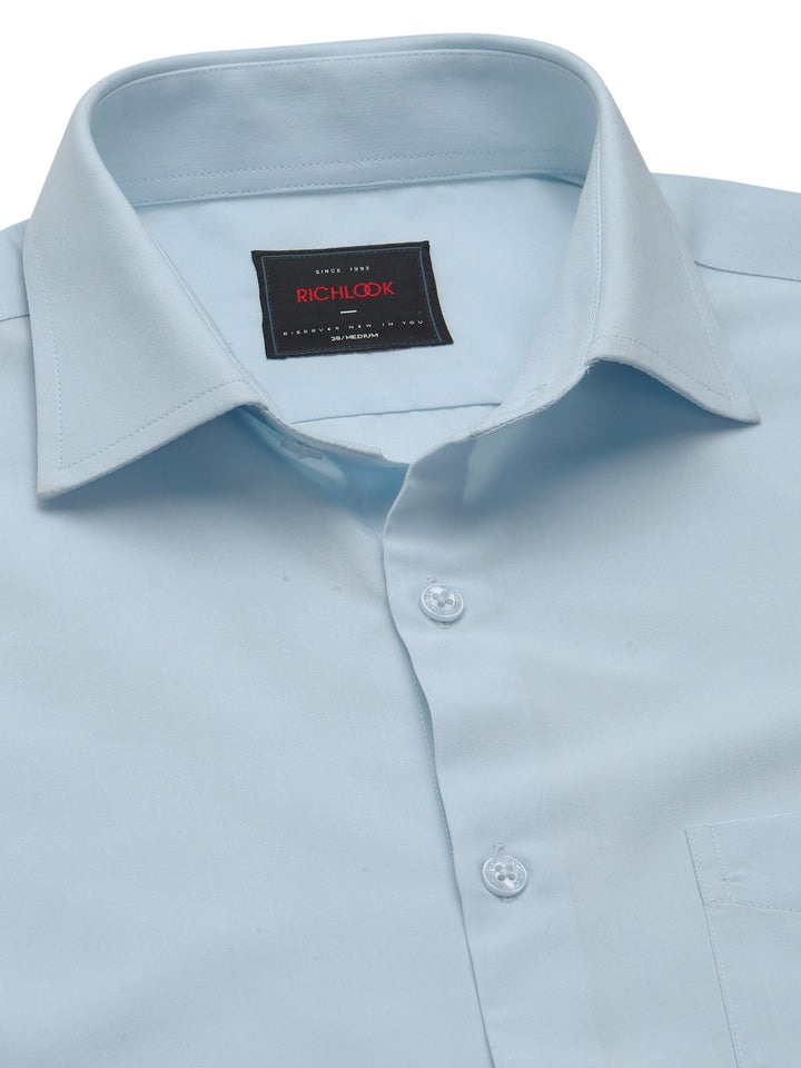 Men Sky Standard Fit Solid Formal Shirt