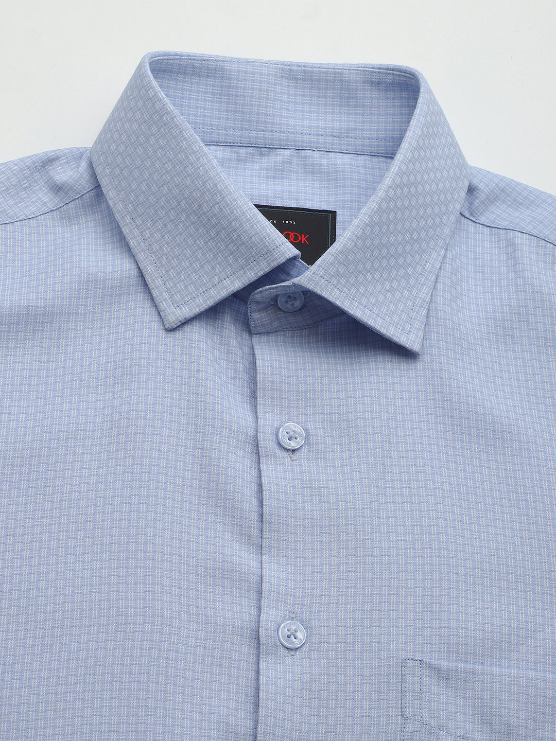 Men Sky Dobby Structure Cotton Formal Shirt