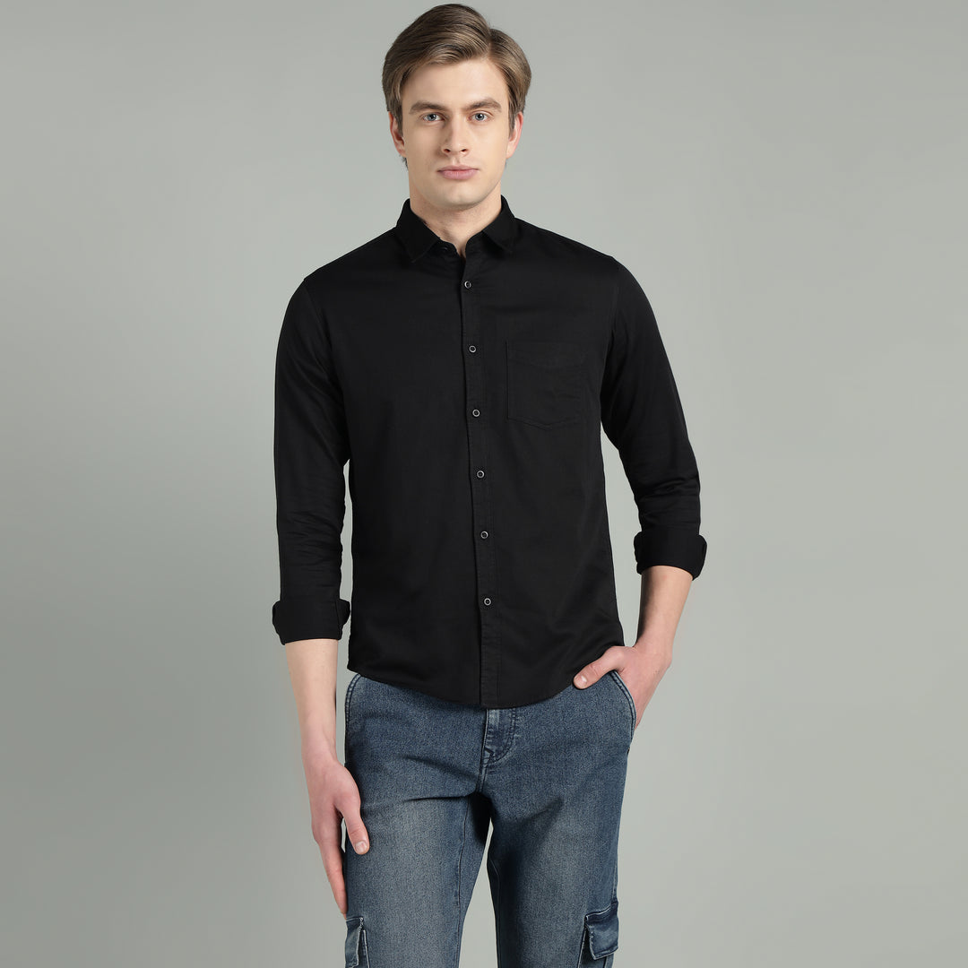 Men Sky Slim Fit Cotton Casual Shirt