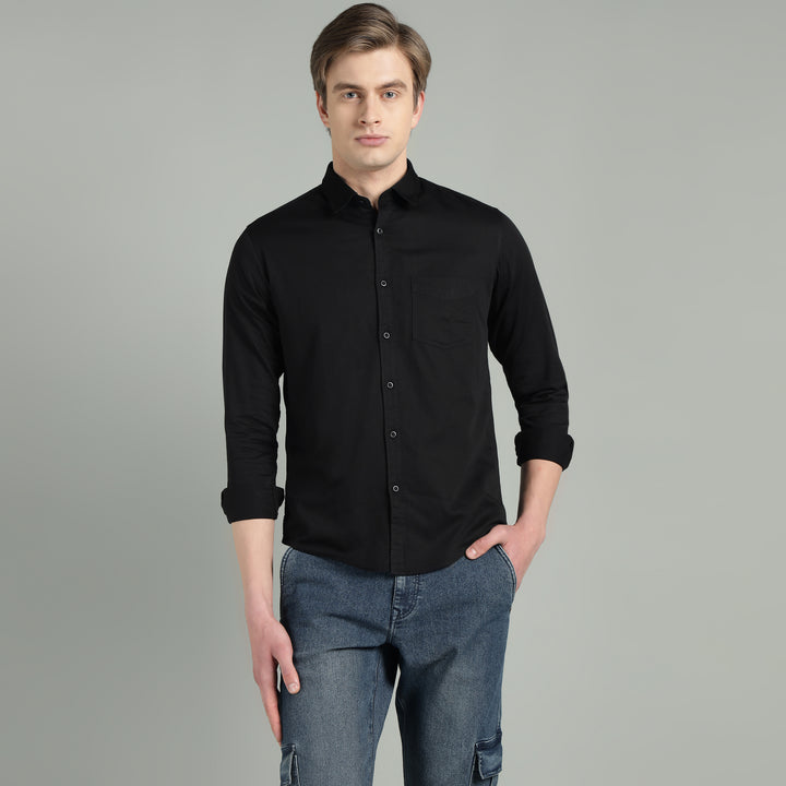 Men Sky Slim Fit Cotton Casual Shirt