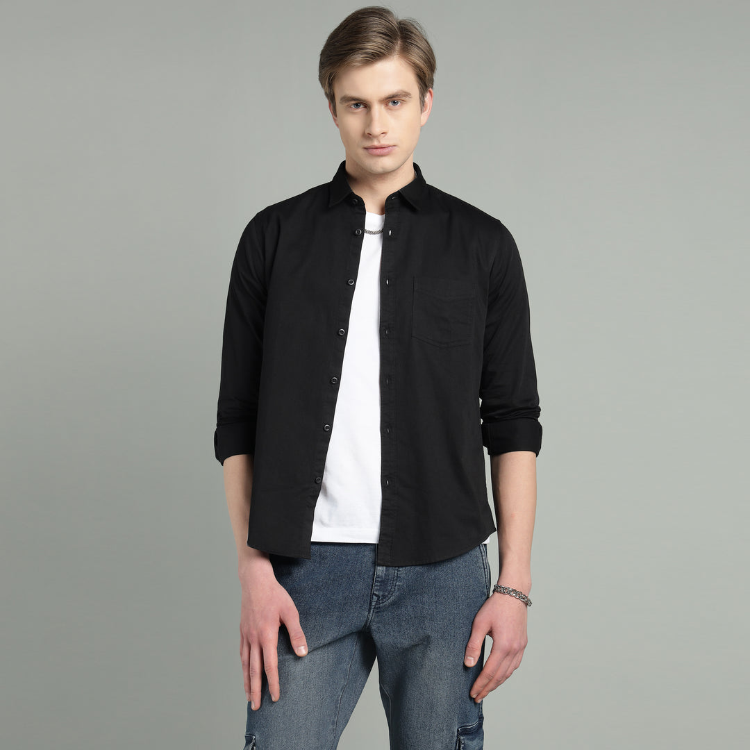 Men Sky Slim Fit Cotton Casual Shirt