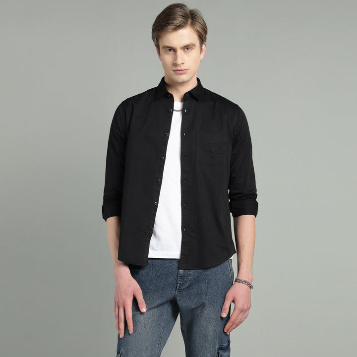 Men Sky Slim Fit Cotton Casual Shirt