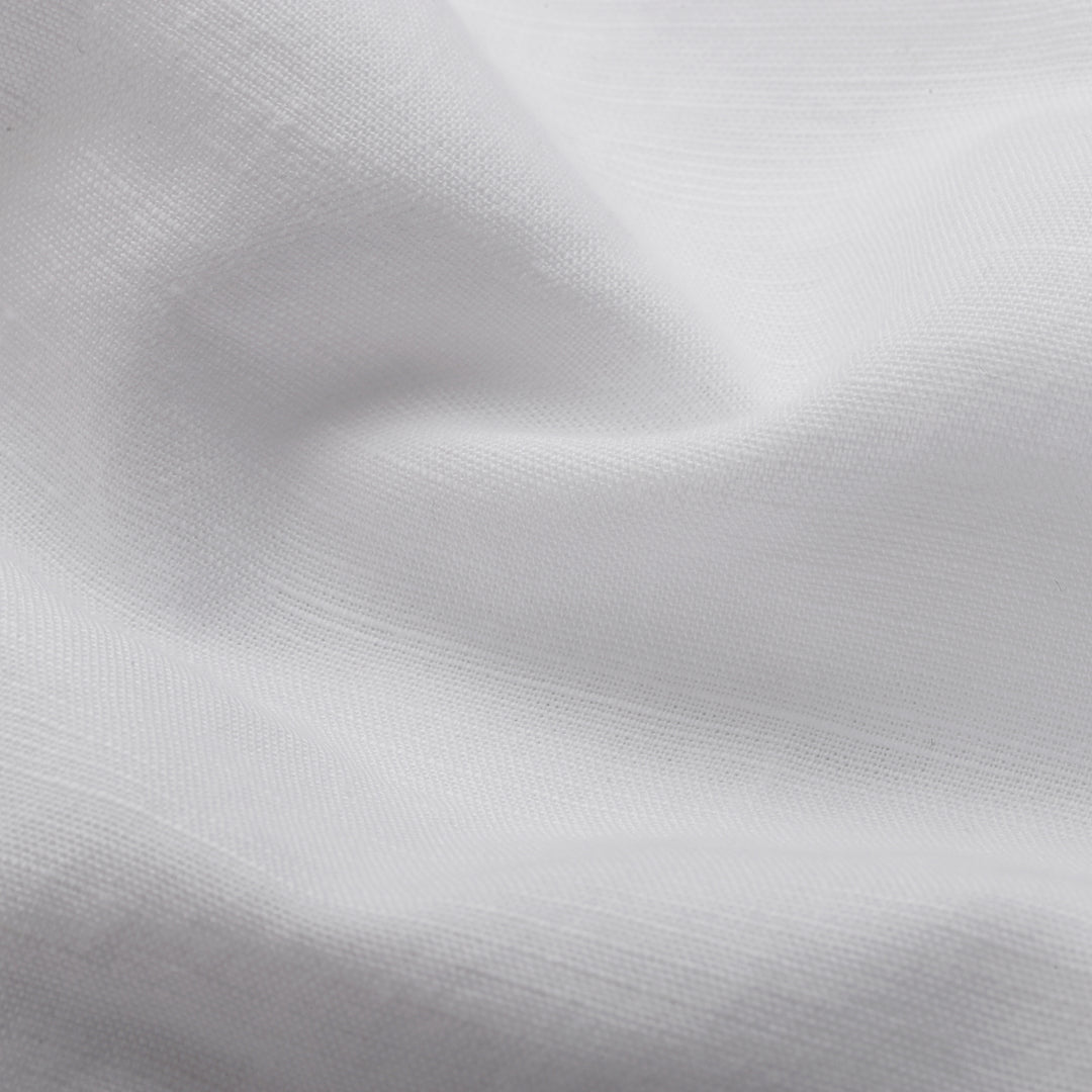 Men’s White Mandarin Collar Linen Cotton Kurta Shirt