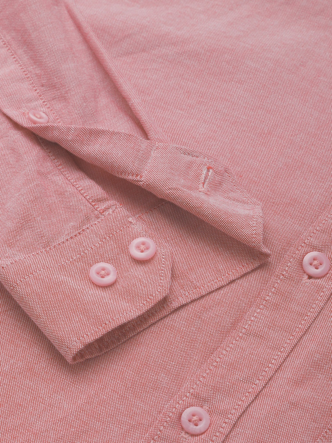 Men Red Cotton Casual Shirt