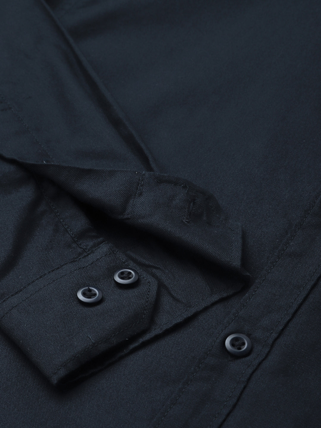Men Navy Cotton Casual Shirt