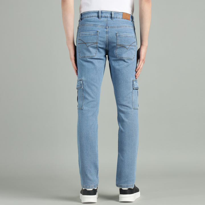 Men’s Slim-Fit Denim Cargo Jeans