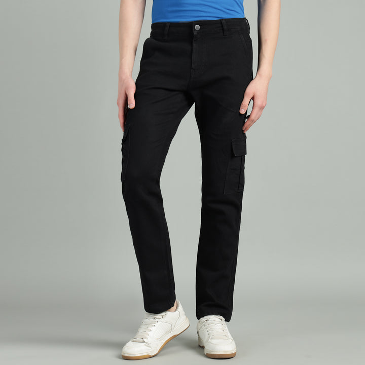 Men’s Slim-Fit Denim Cargo Jeans