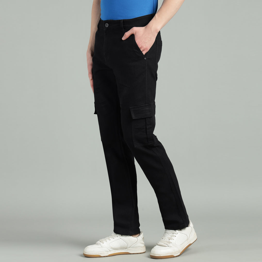 Men’s Slim-Fit Denim Cargo Jeans