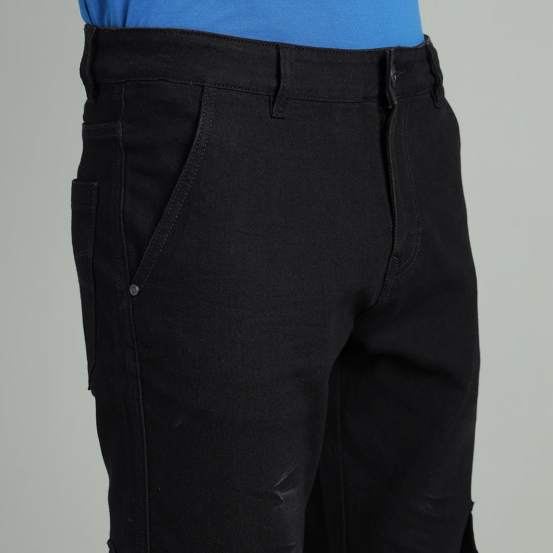 Men’s Slim-Fit Denim Cargo Jeans