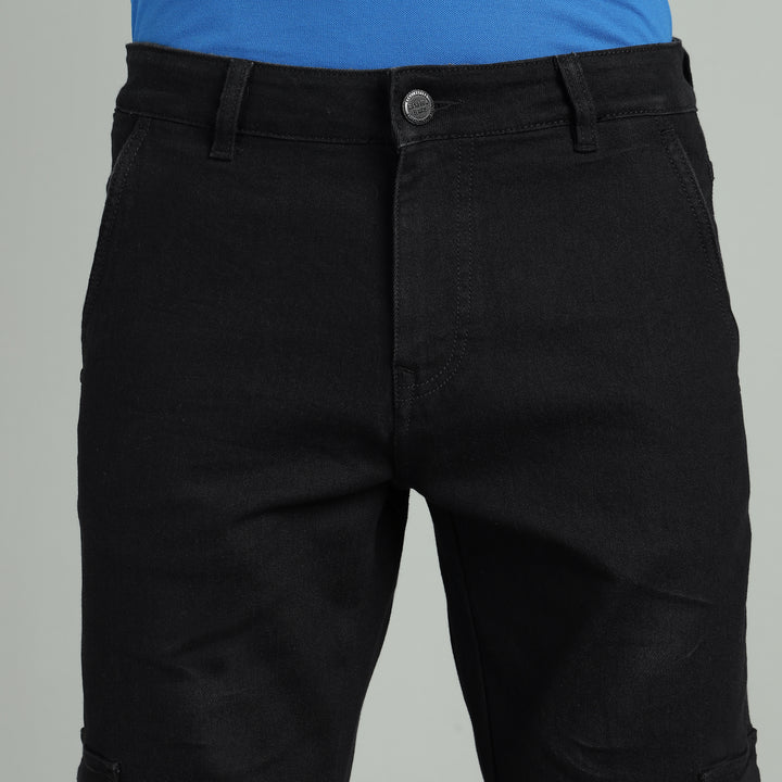 Men’s Slim-Fit Denim Cargo Jeans