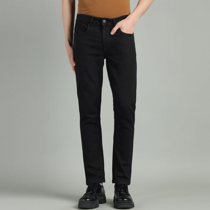 Men’s Black Slim-Fit Stretch Jeans