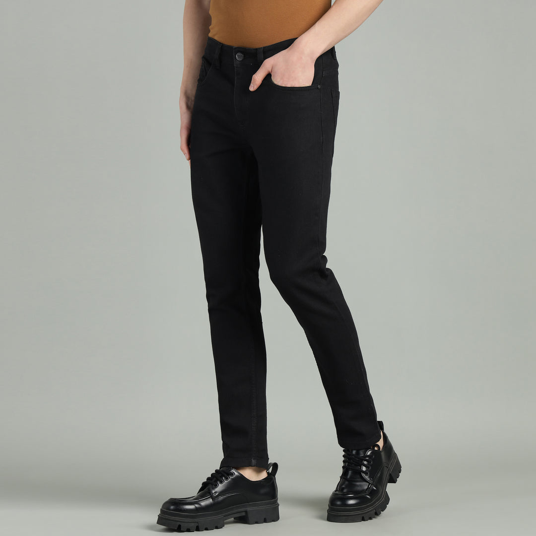 Men’s Black Slim-Fit Stretch Jeans