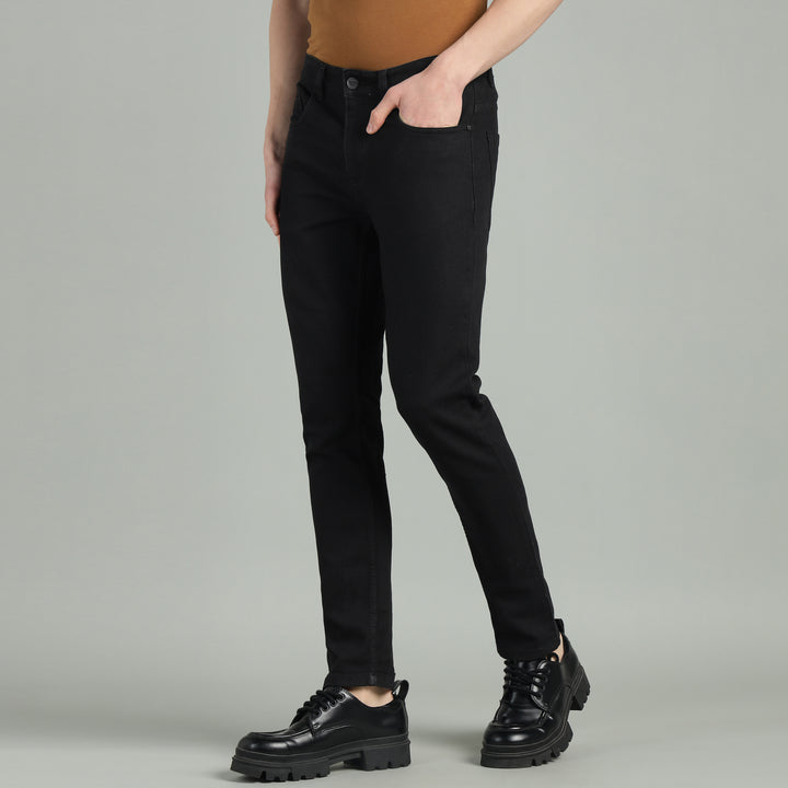 Men’s Black Slim-Fit Stretch Jeans