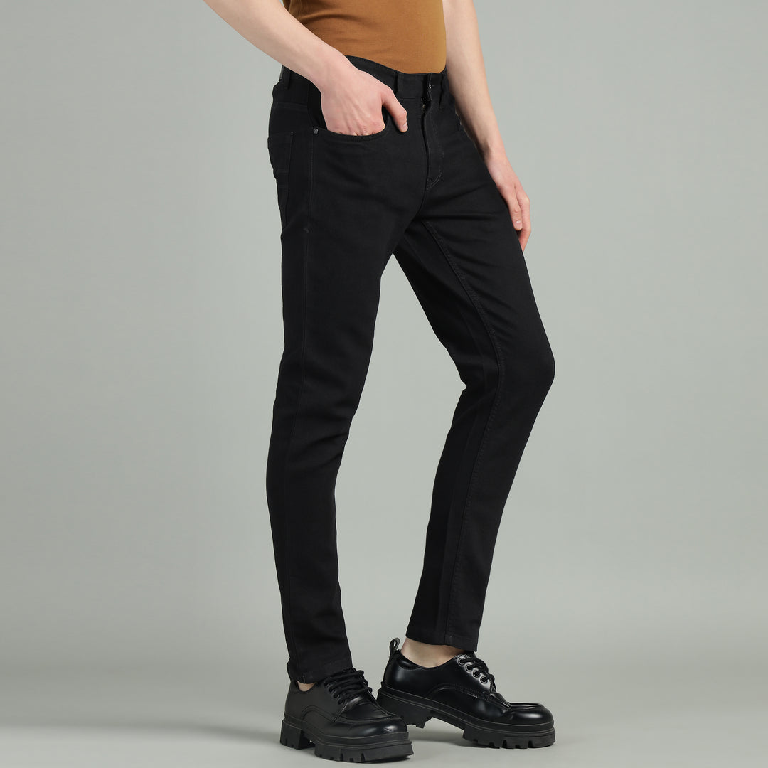 Men’s Black Slim-Fit Stretch Jeans