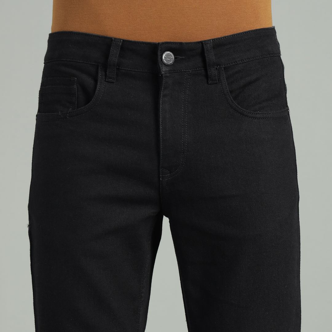 Men’s Black Slim-Fit Stretch Jeans