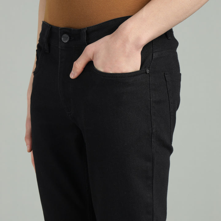 Men’s Black Slim-Fit Stretch Jeans
