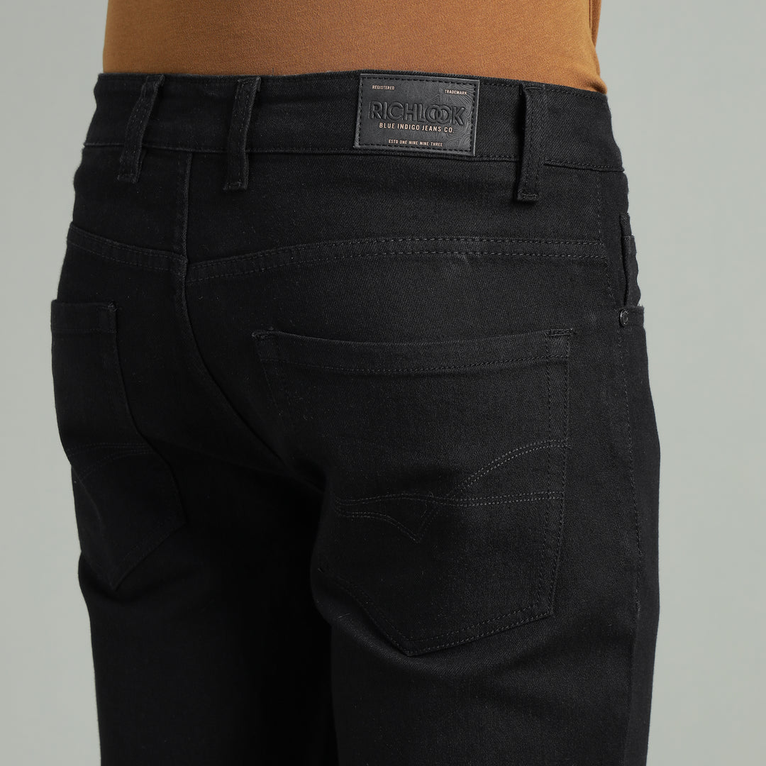 Men’s Black Slim-Fit Stretch Jeans