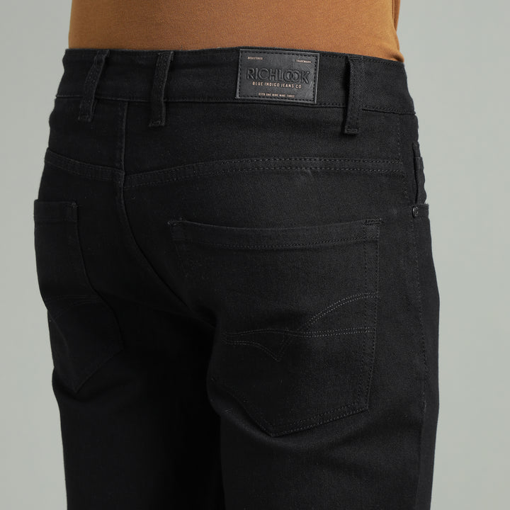 Men’s Black Slim-Fit Stretch Jeans