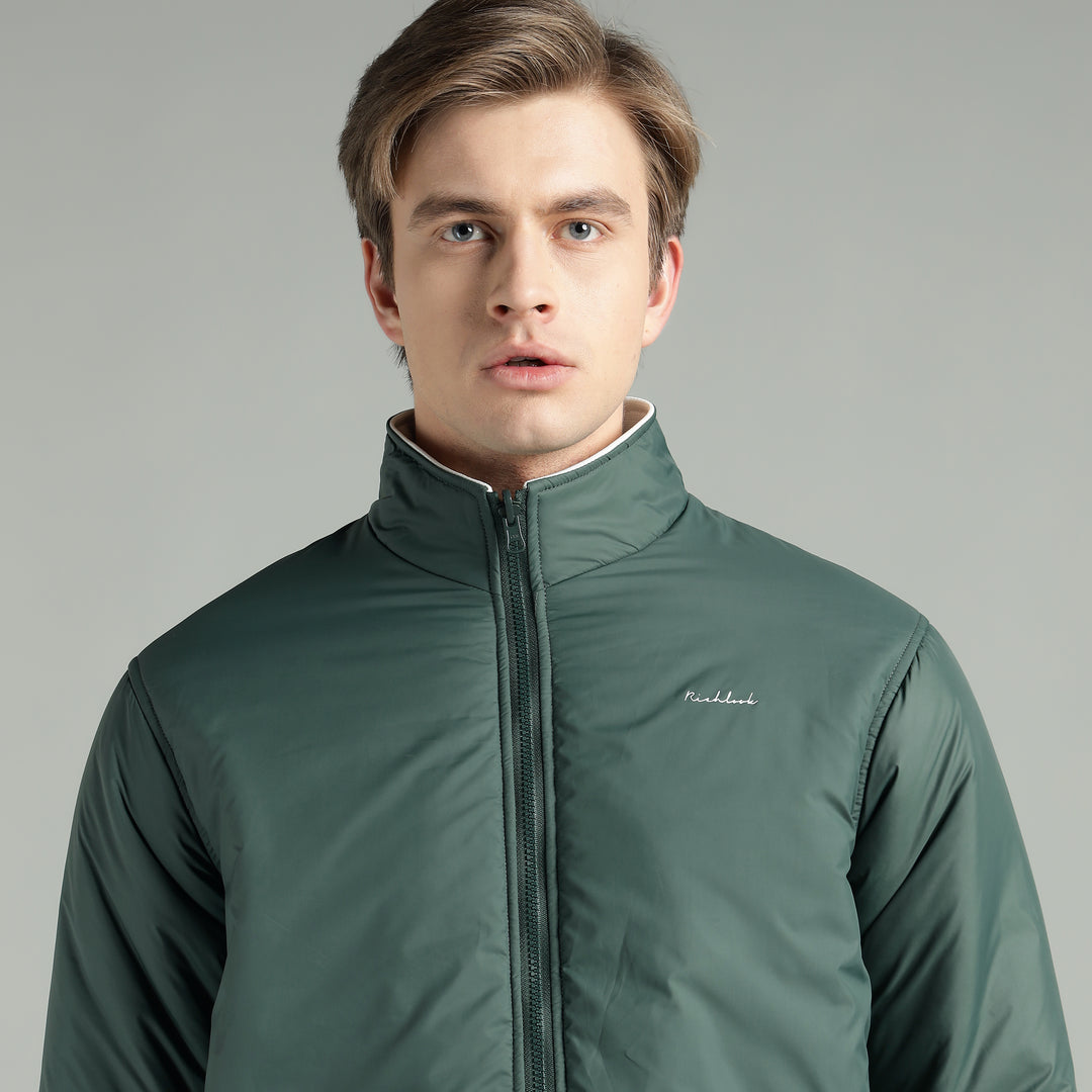 Men’s Puffer Reversible Jacket With Zip Closer