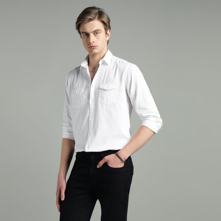 Men’s Fine-Wale Corduroy Casual Wear Shirt
