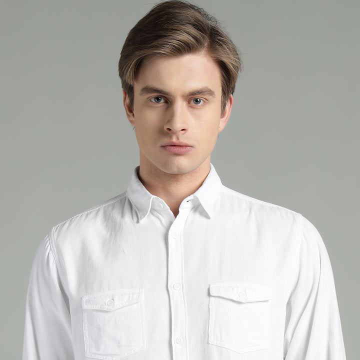 Men’s Fine-Wale Corduroy Casual Wear Shirt