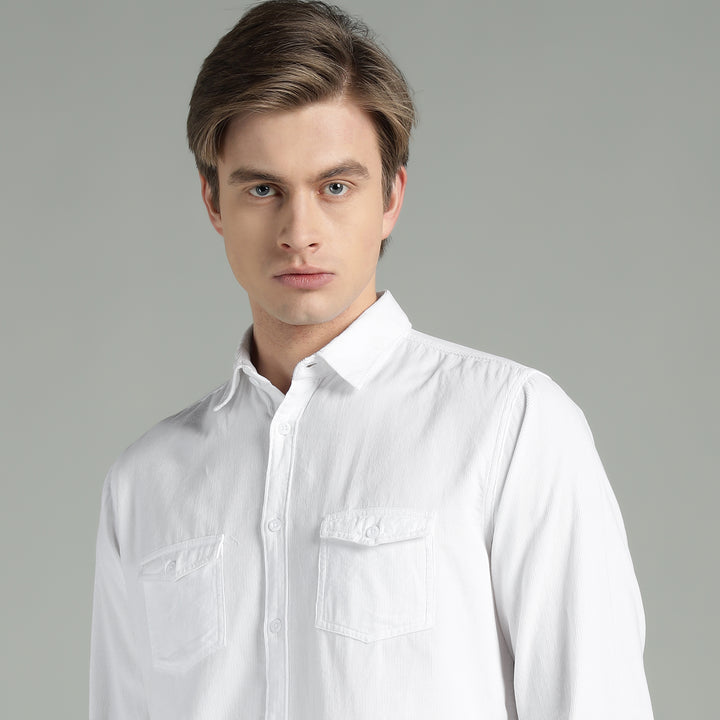 Men’s Fine-Wale Corduroy Casual Wear Shirt