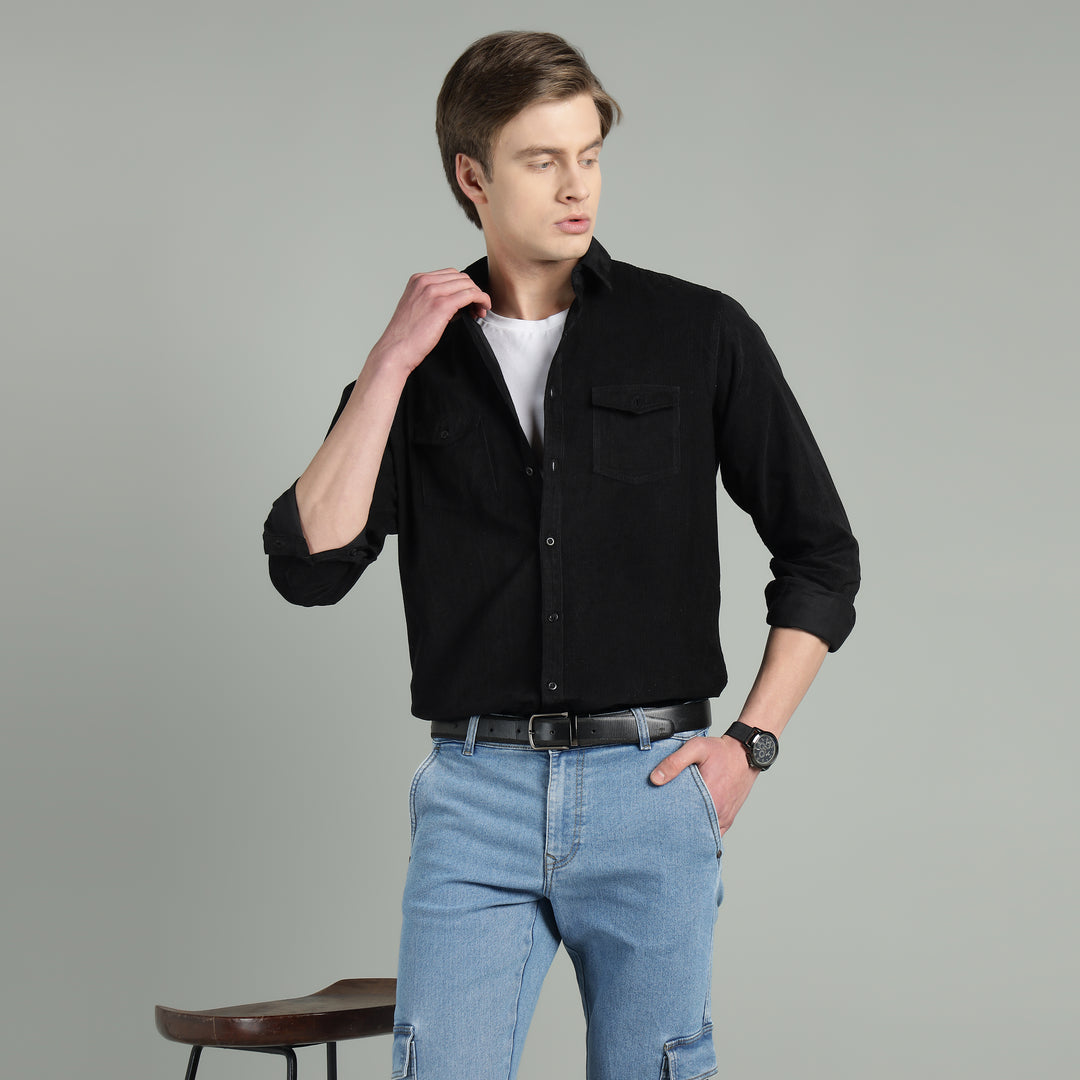 Men’s Fine-Wale Corduroy Casual Wear Shirt