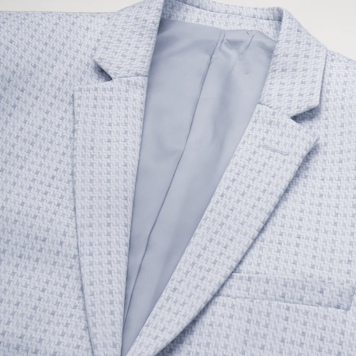 Men’s Slim-Fit Micro-Houndstooth Pattern Blazer