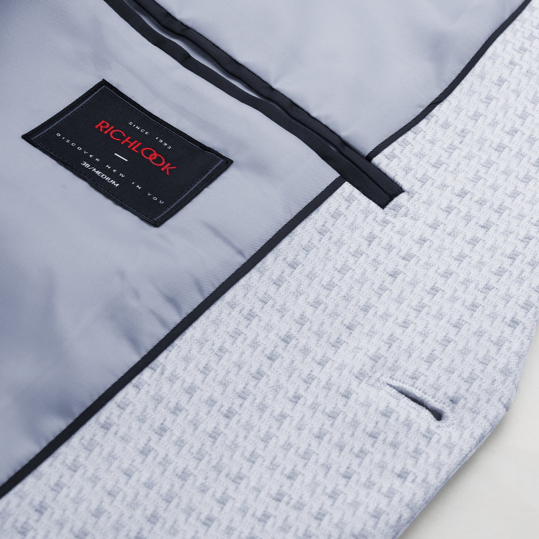 Men’s Slim-Fit Micro-Houndstooth Pattern Blazer