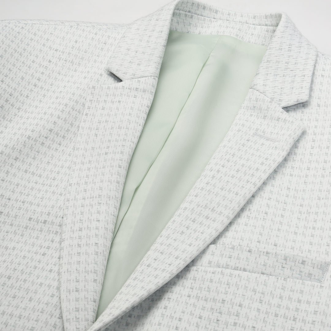 Men’s Slim-Fit Micro-Houndstooth Pattern Blazer