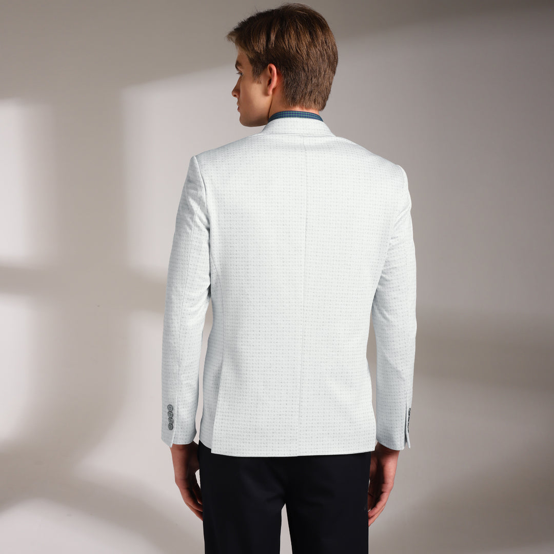 Men’s Slim-Fit Micro-Houndstooth Pattern Blazer
