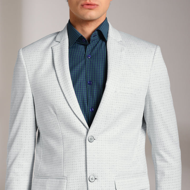 Men’s Slim-Fit Micro-Houndstooth Pattern Blazer