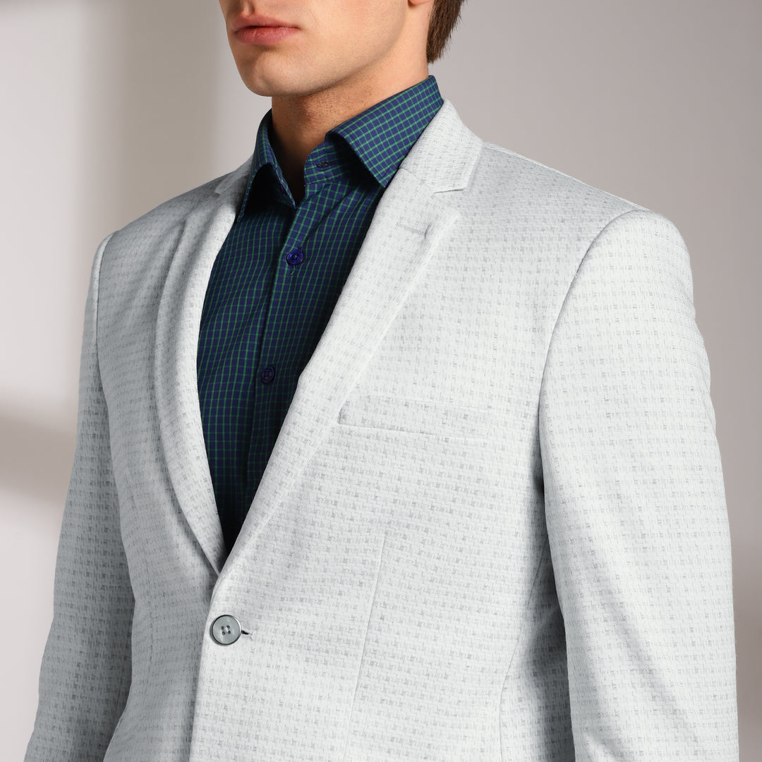 Men’s Slim-Fit Micro-Houndstooth Pattern Blazer
