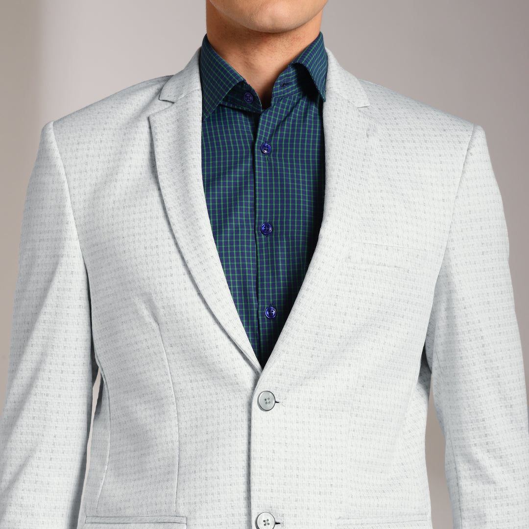 Men’s Slim-Fit Micro-Houndstooth Pattern Blazer