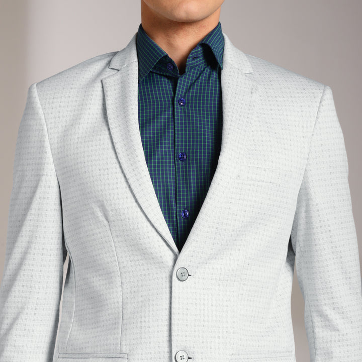 Men’s Slim-Fit Micro-Houndstooth Pattern Blazer