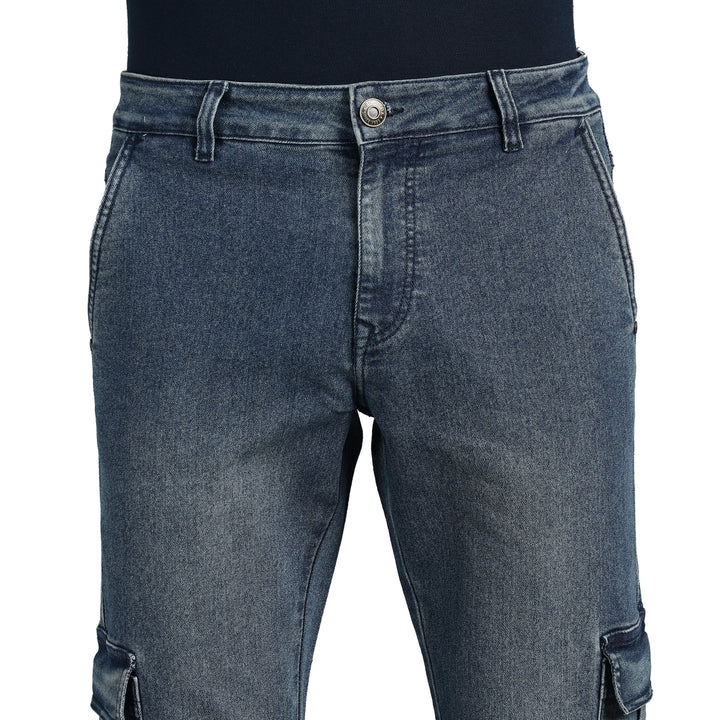 Men’s Slim-Fit Denim Cargo Jeans
