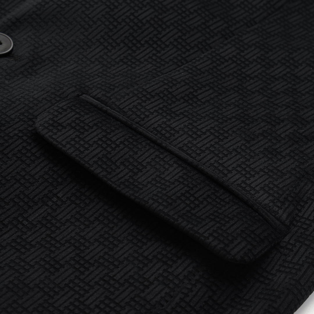 Men’s Jacquard Weave Texture Slim Fit Blazer