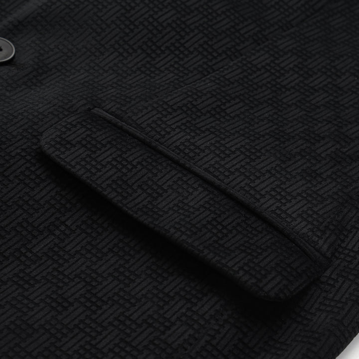 Men’s Jacquard Weave Texture Slim Fit Blazer