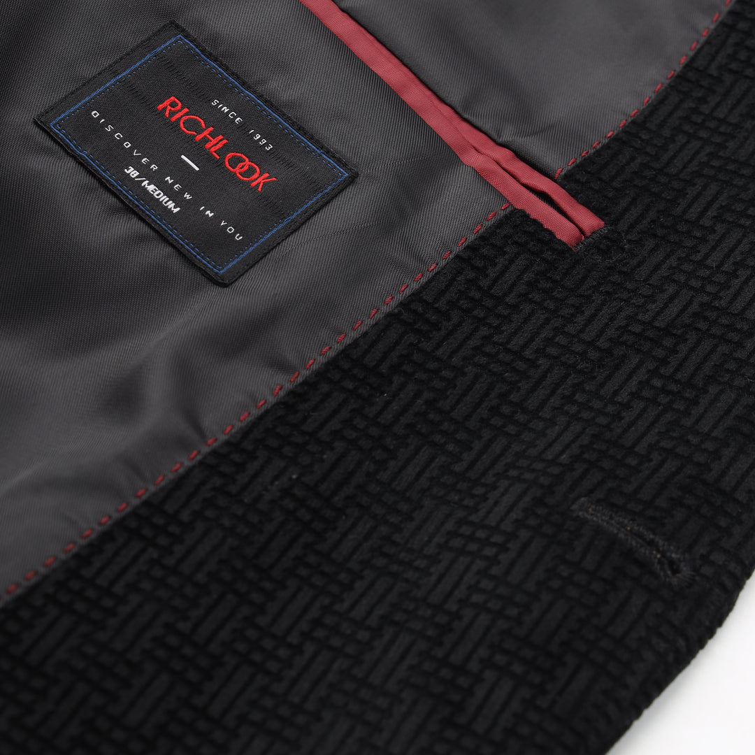 Men’s Jacquard Weave Texture Slim Fit Blazer