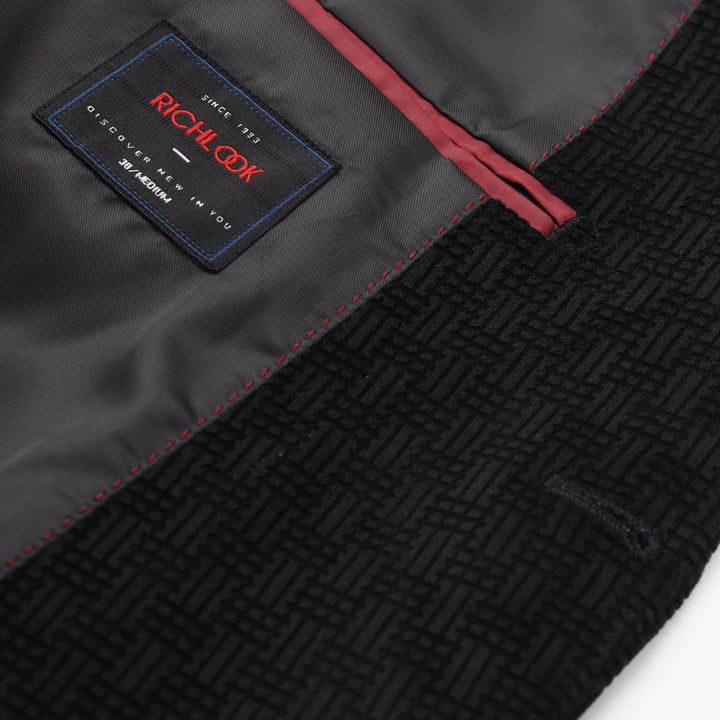 Men’s Jacquard Weave Texture Slim Fit Blazer