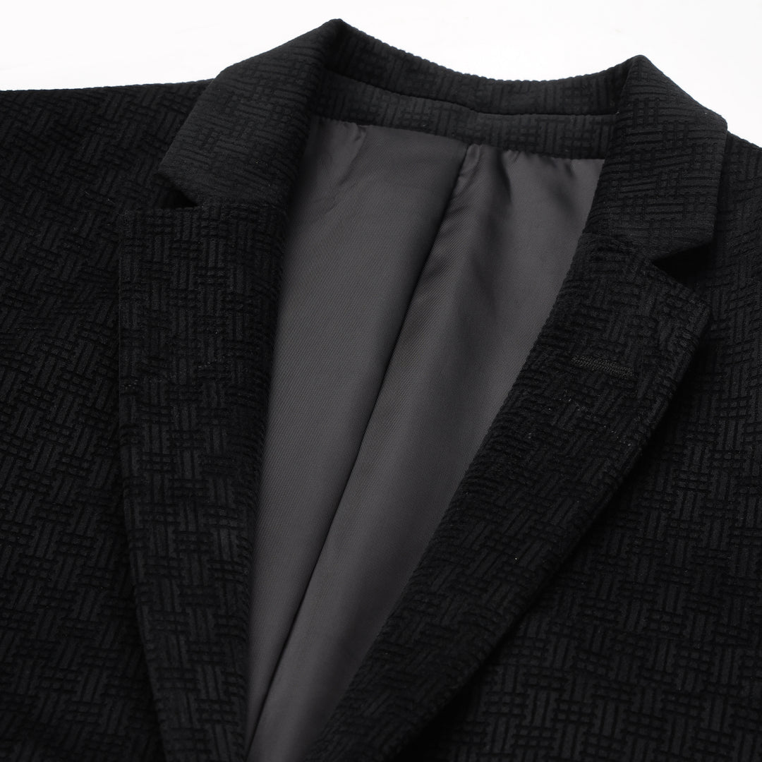 Men’s Jacquard Weave Texture Slim Fit Blazer