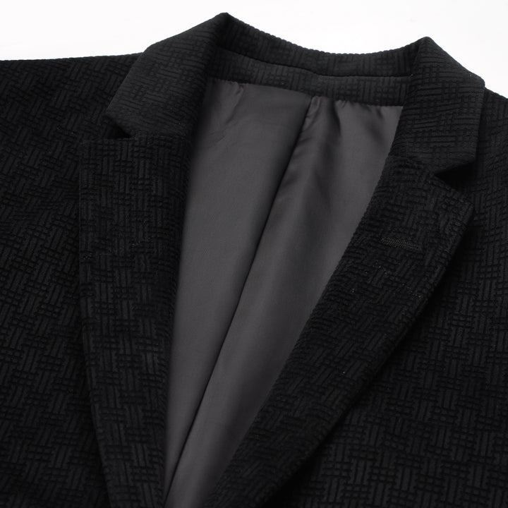 Men’s Jacquard Weave Texture Slim Fit Blazer