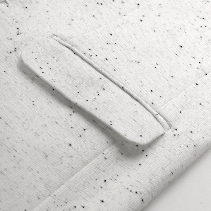 Men’s White Speckled Textured Blazer