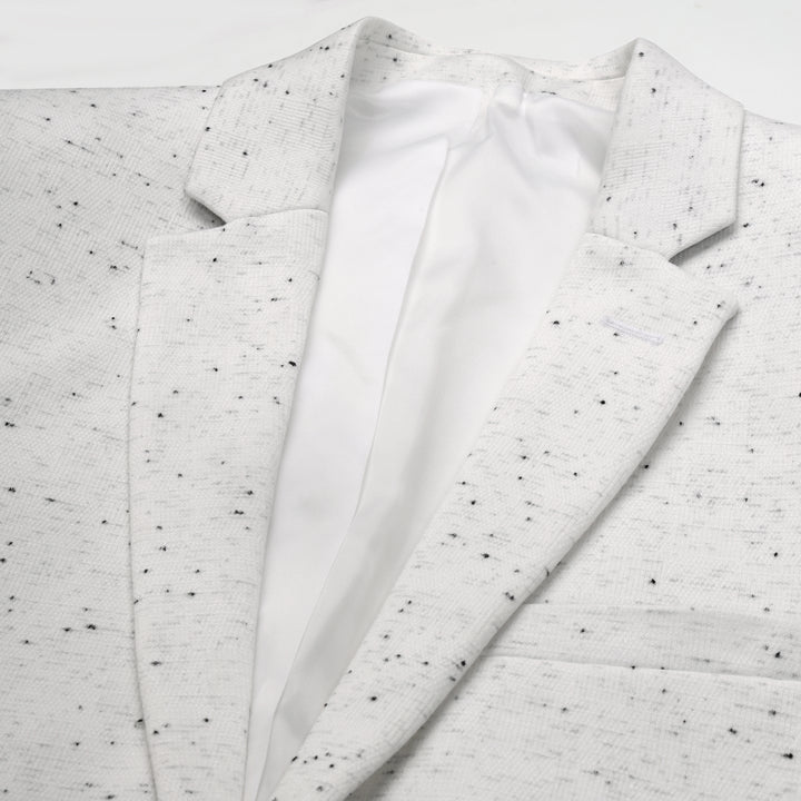 Men’s White Speckled Textured Blazer