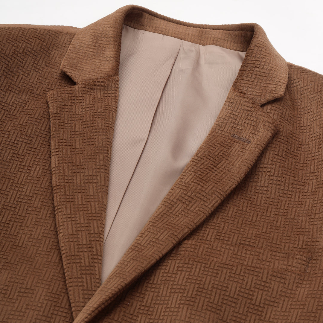 Men’s Jacquard Weave Texture Slim Fit Blazer