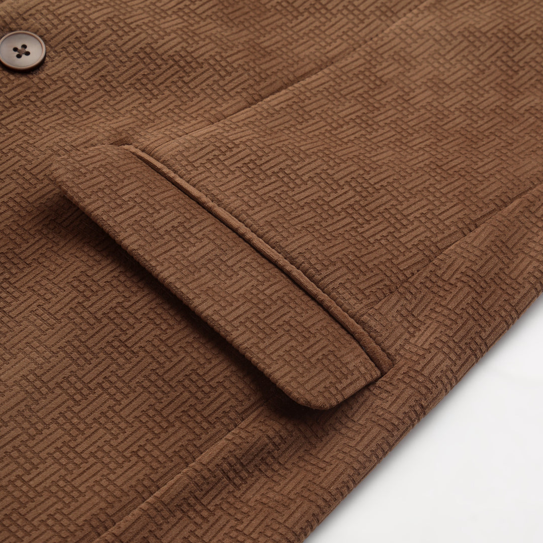 Men’s Jacquard Weave Texture Slim Fit Blazer