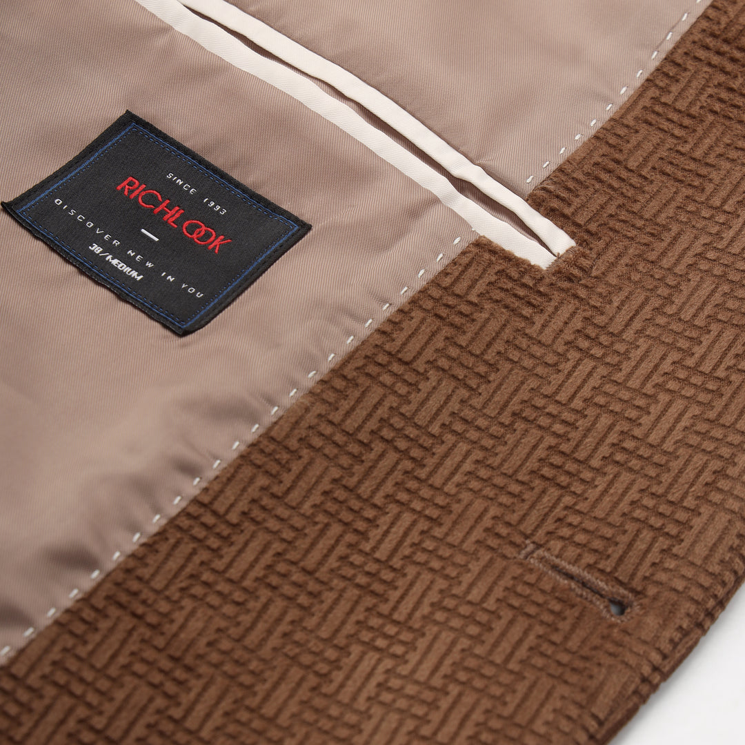 Men’s Jacquard Weave Texture Slim Fit Blazer