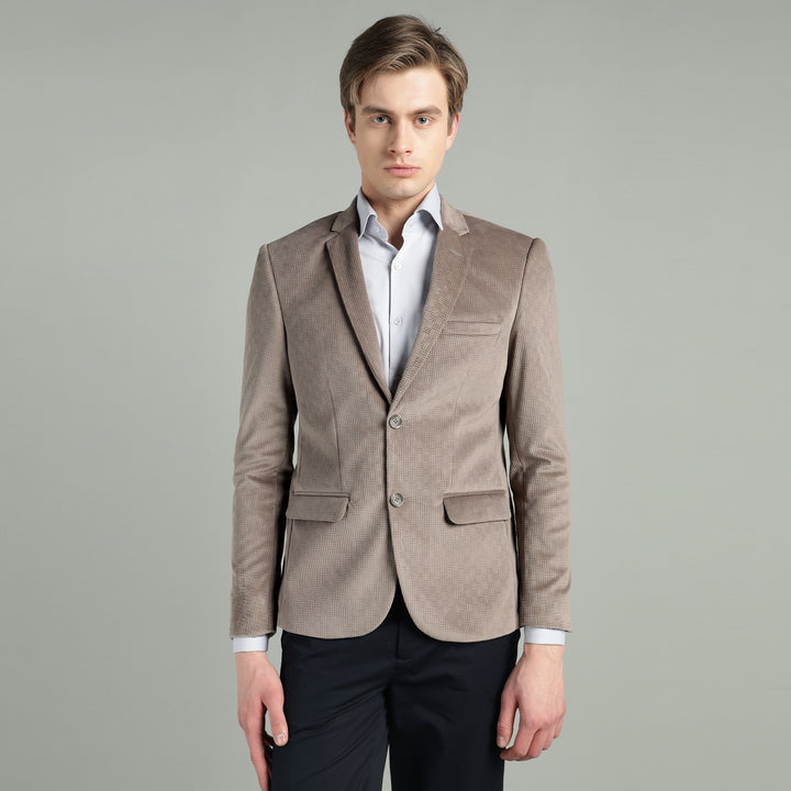 Men’s Jacquard Weave Texture Slim Fit Blazer