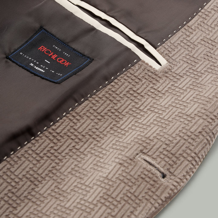 Men’s Jacquard Weave Texture Slim Fit Blazer